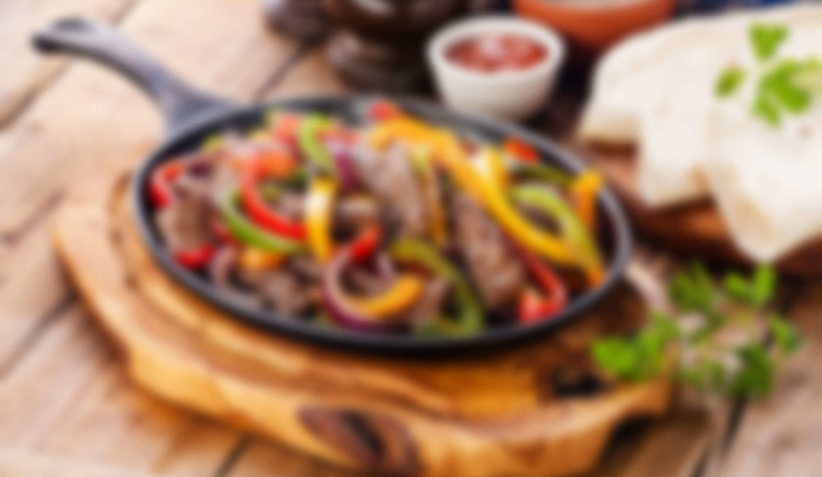 Beef Fajitas with colorful bell